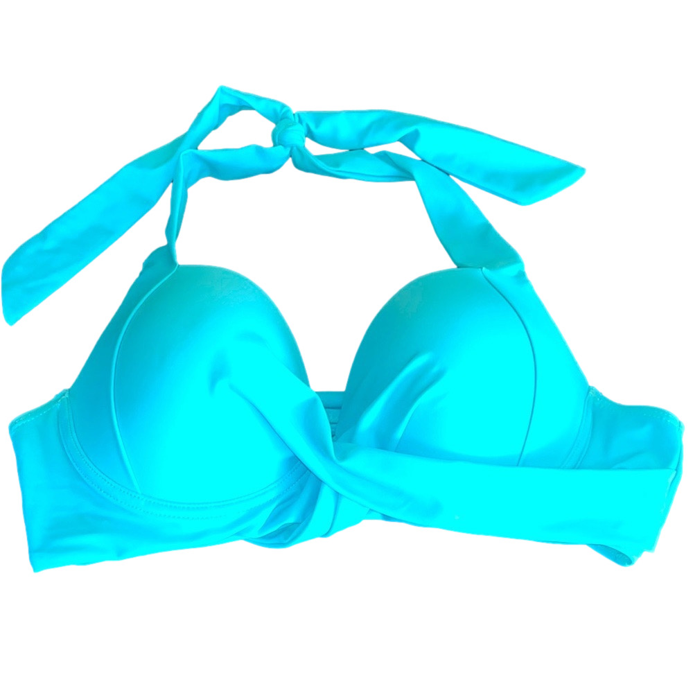 Like new Teal halter bikini swim top - women’s large
